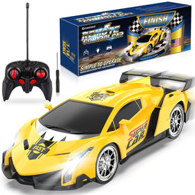 Growsland RC car front view shows aerodynamic design for indoor fun.