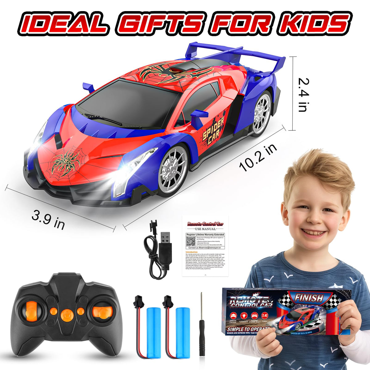 Growsland RC car indoor-friendly 1/18 scale design ideal for small spaces.