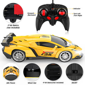 Growsland RC car top view emphasizes ease of control during play.