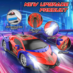 Growsland remote control car side profile shows compact 1/18 scale design for indoor fun.