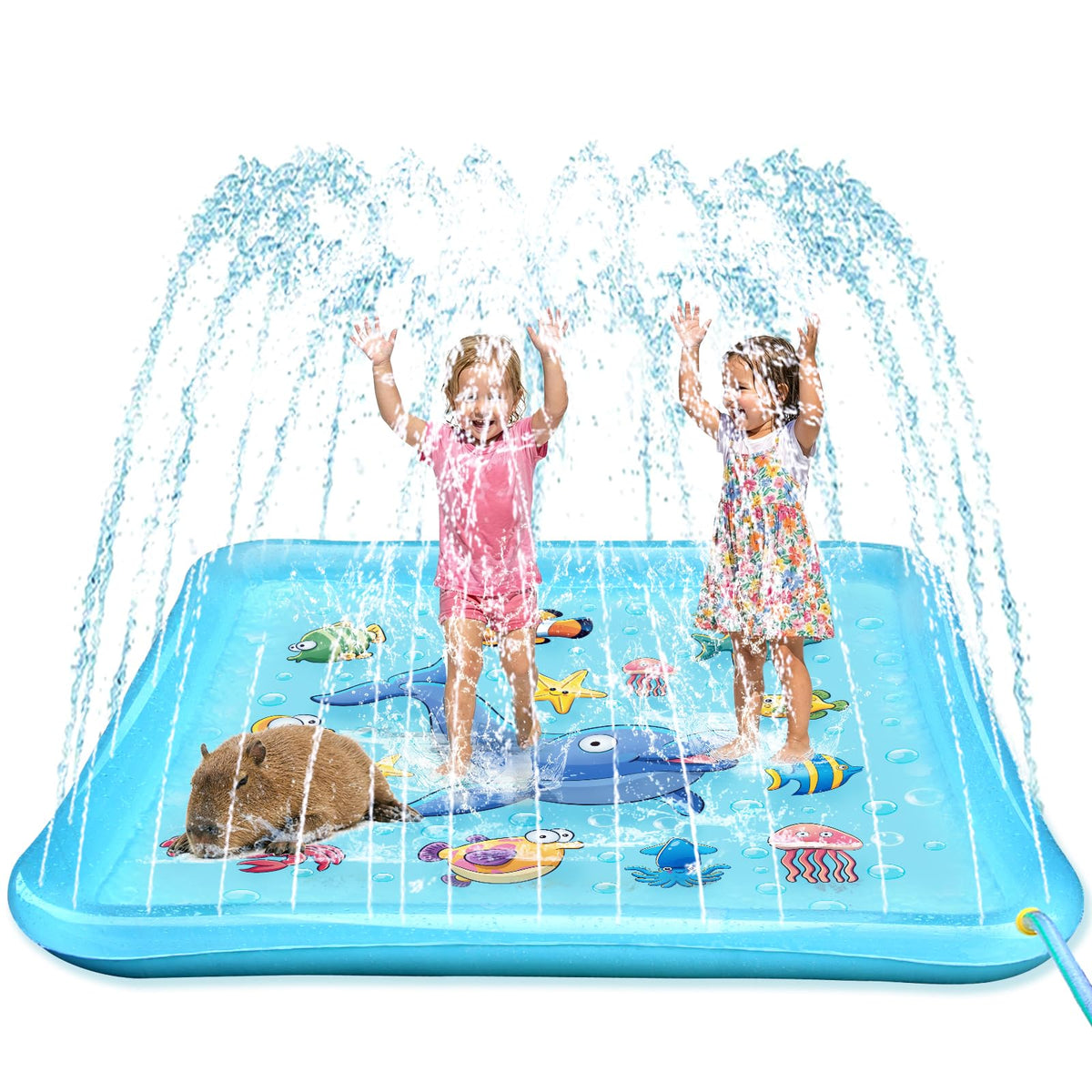 Growsland Splash Pad assembly for quick backyard setup