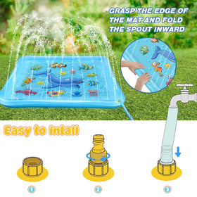Growsland Splash Pad supports multi-kid play in the yard