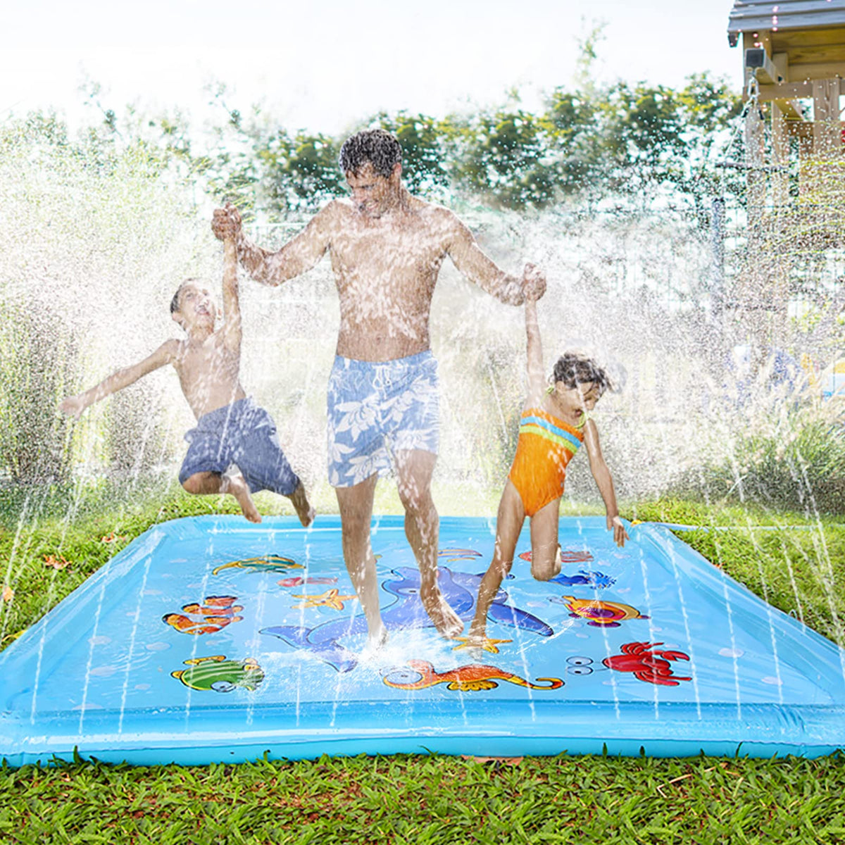 Growsland Splash Pad uses safe, durable PVC material