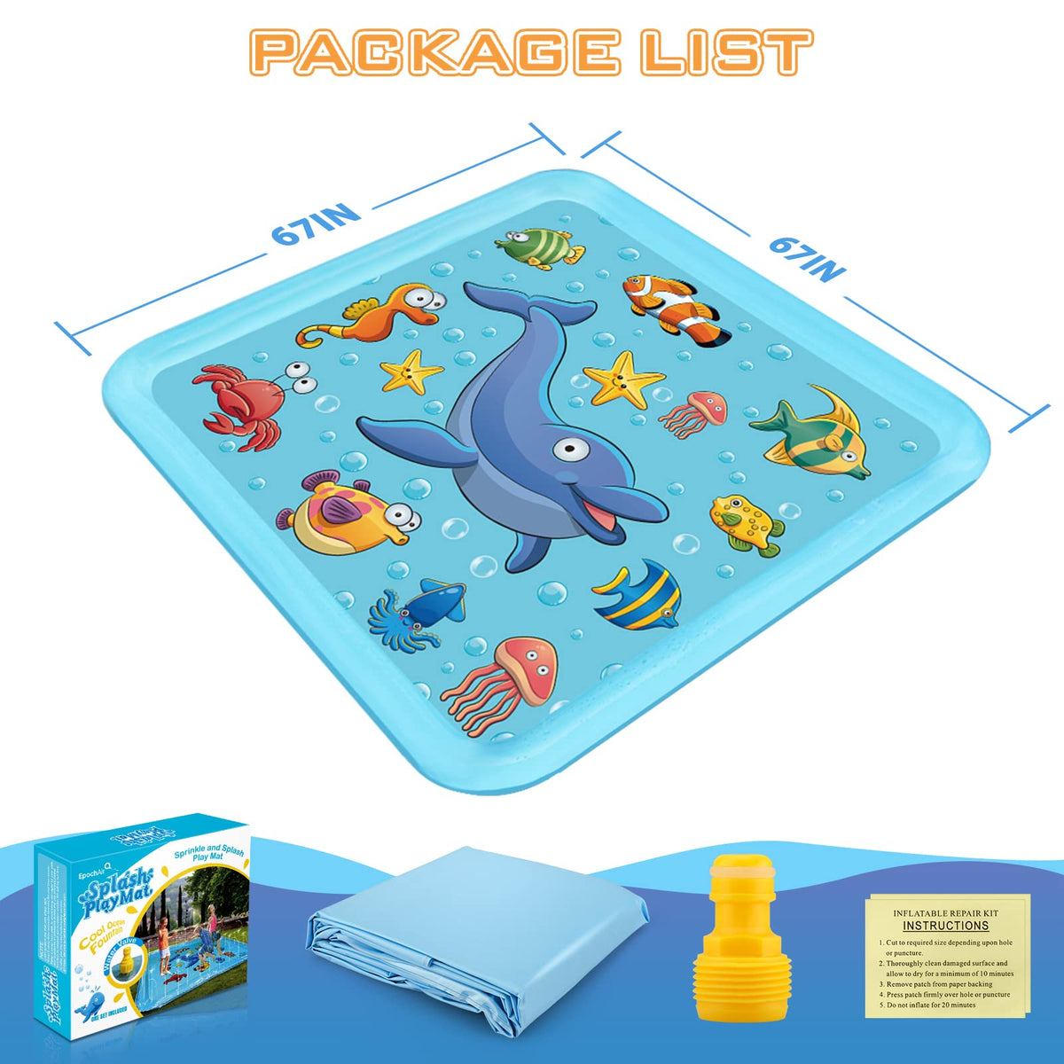 Growsland Splash Pad water spray height is adjustable