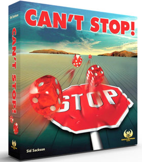 Gryphon Games Cant Stop box open with components for fast setup and family play.