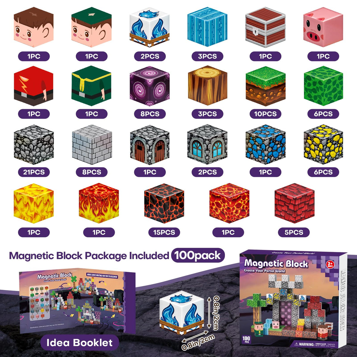 Gryxpox blocks with 8 magnets offer stronger, stable connections.