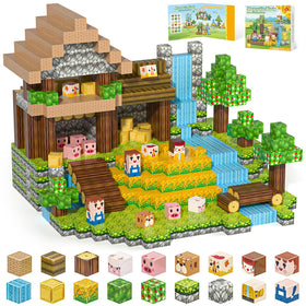 Gryxpox magnetic blocks farmyard set for imaginative play and early STEM skills