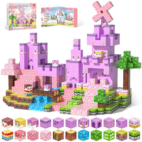 Gryxpox Magnetic Blocks princess castle build fuels imaginative play and fine motor skills.