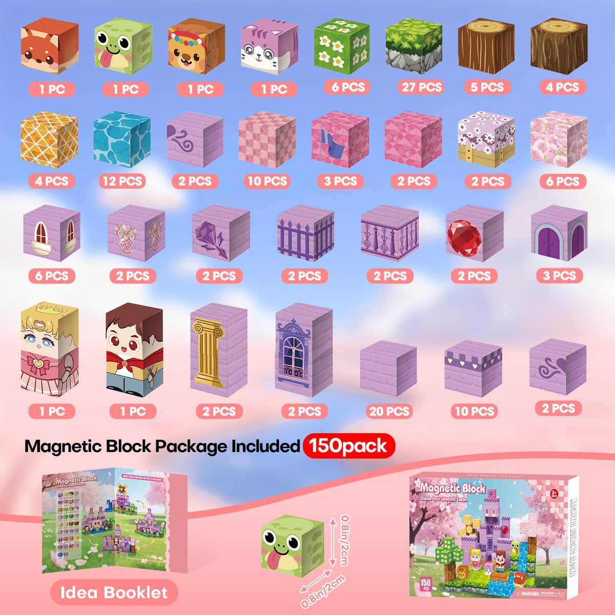 Gryxpox magnetic blocks compatible with major brands to expand creativity.