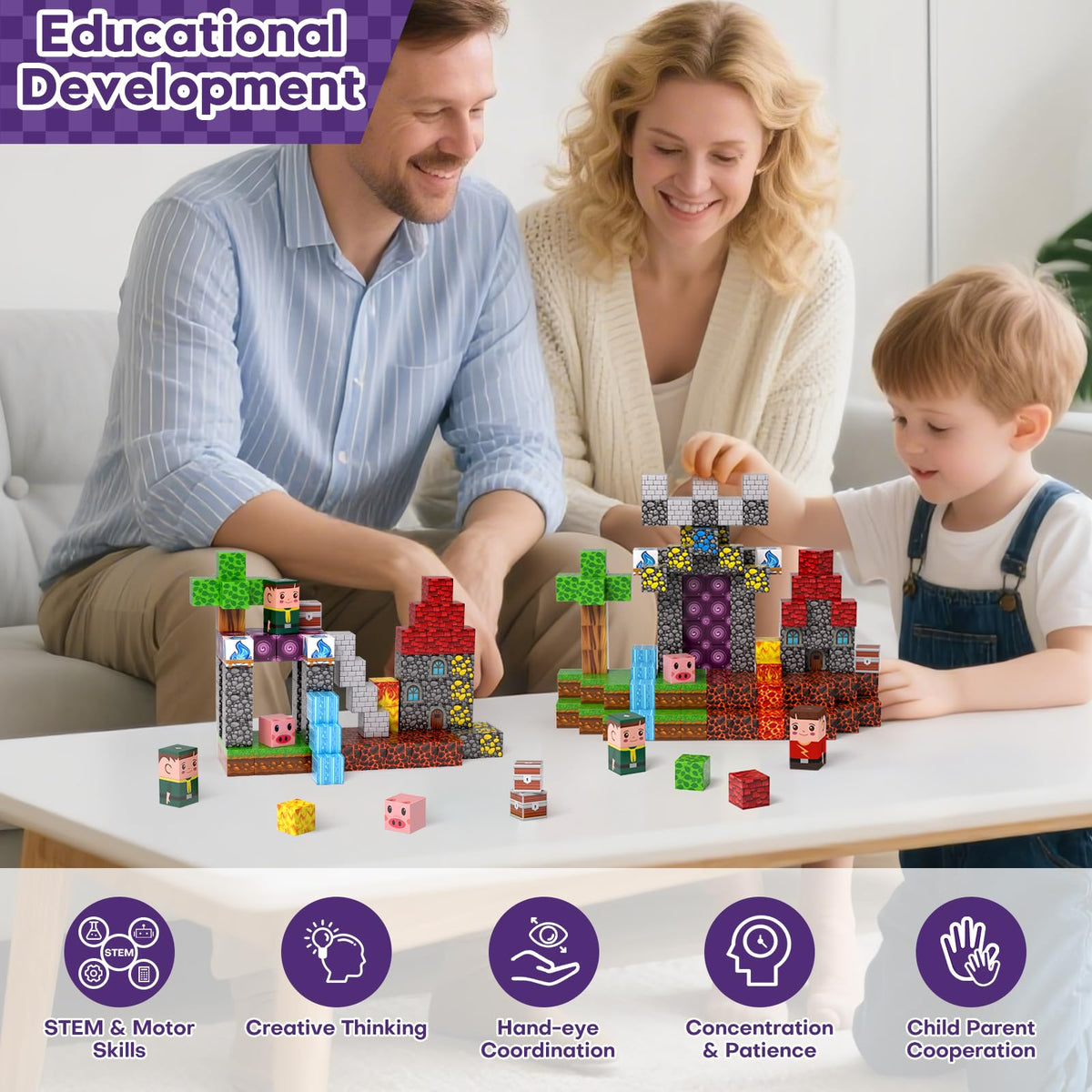 Gryxpox blocks promote screen-free play during playtime setup.