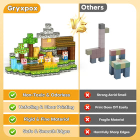Gryxpox blocks crafted from safe ABS plastic for worry-free play
