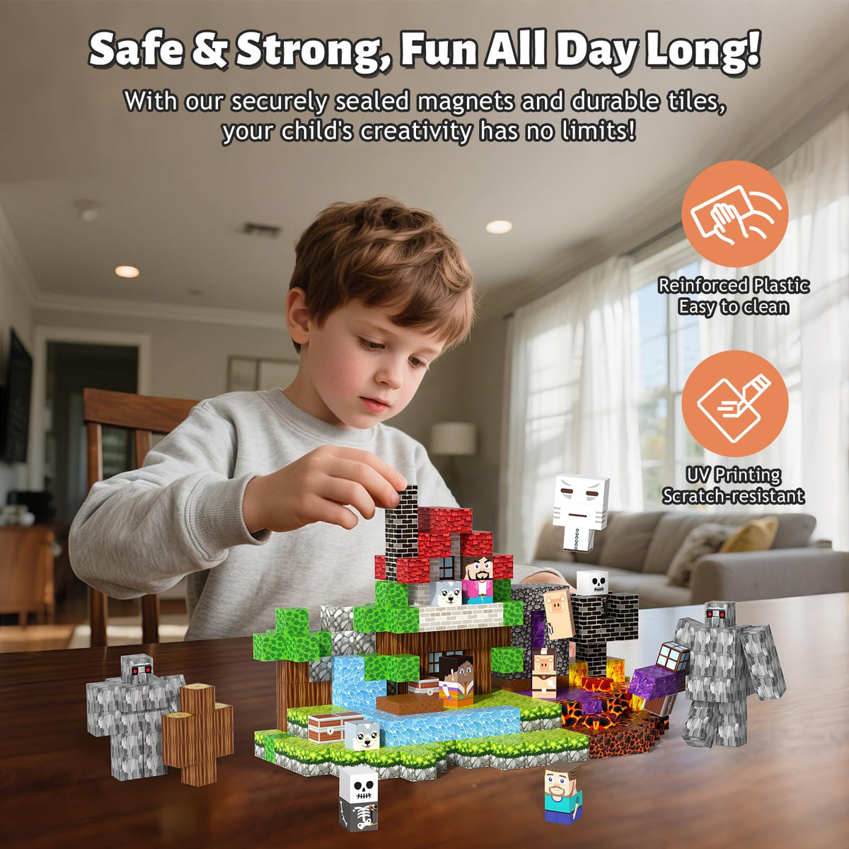 Gryxpox safety magnets using eight magnets for stronger, stable constructions.