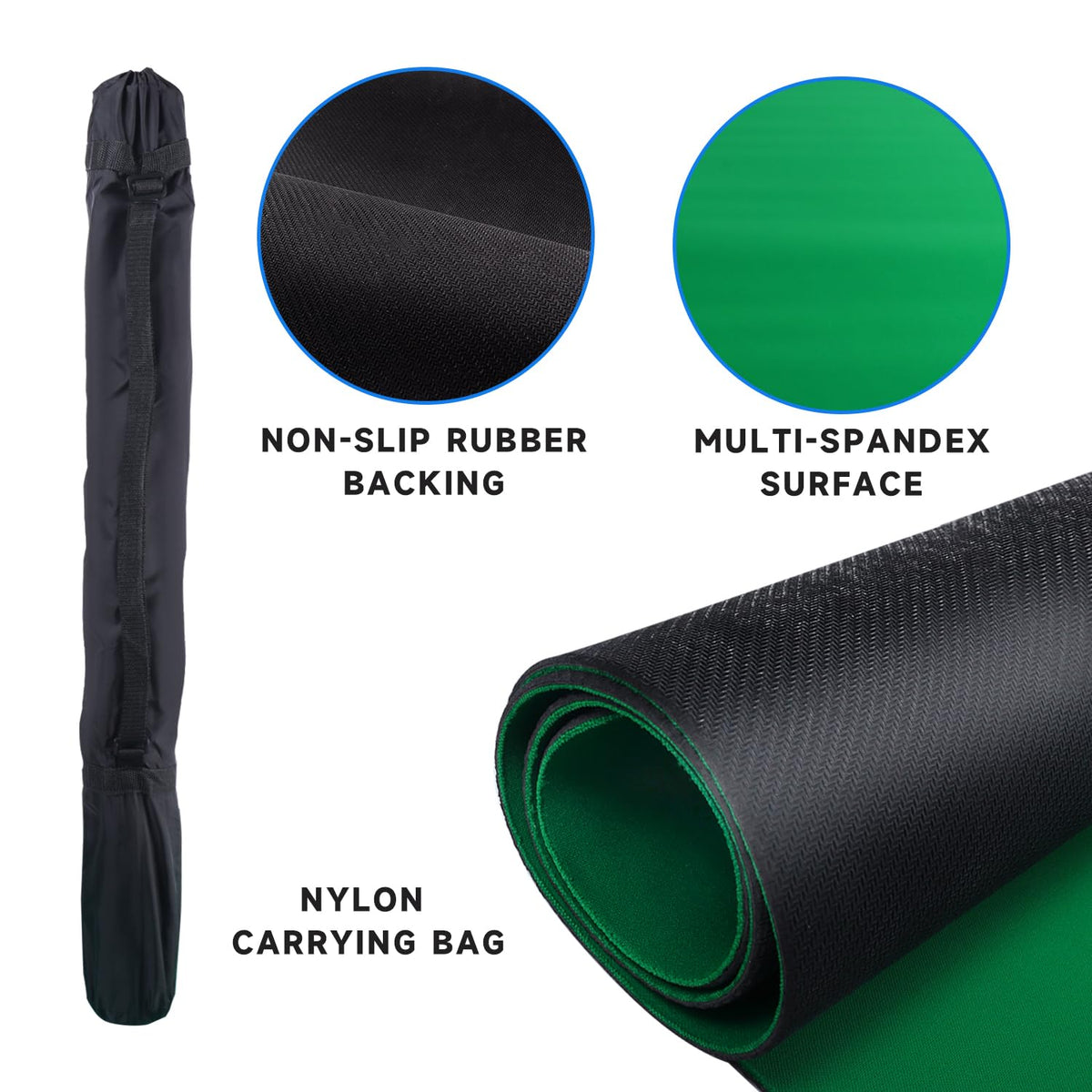 GSE 32x32 playmat non-slip backing keeps the table steady during play.