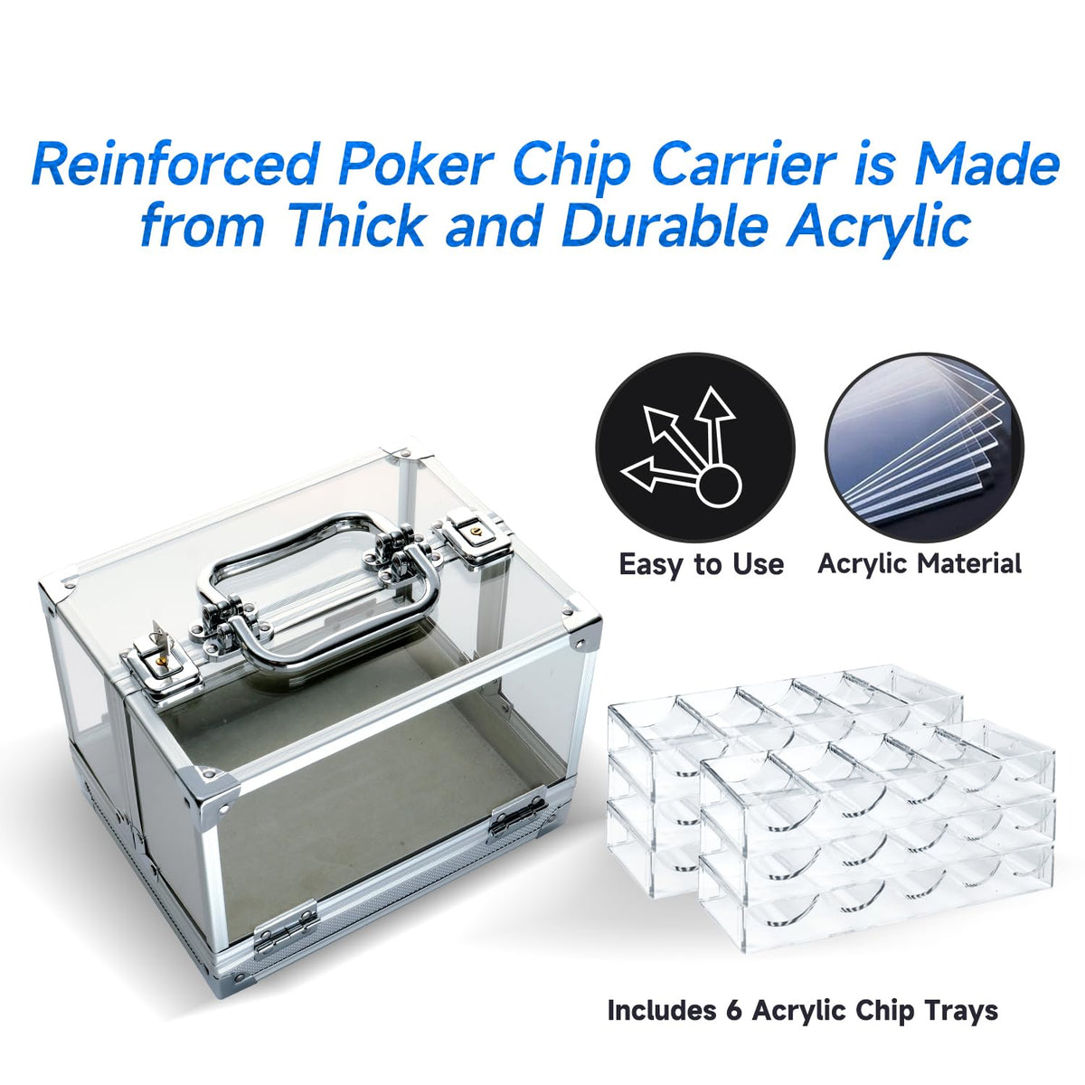GSE aluminum-frame poker case adds durability for frequent transport.