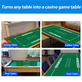 GSE durable felt surface offers flat, professional-feel poker nights.