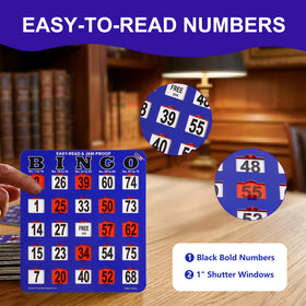 GSE blue bingo cards ideal for family gatherings and games