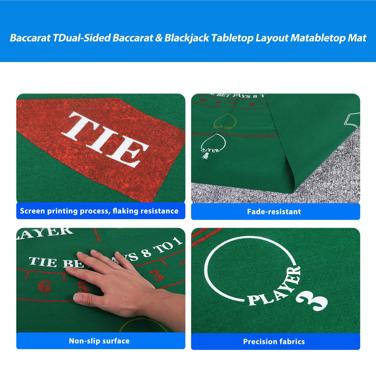 GSE two-sided layout on felt for quick setup and smooth play.