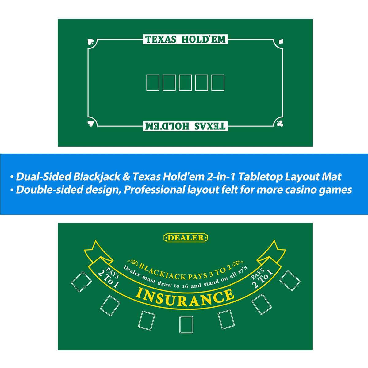 GSE table-top friendly mat fits dining or card tables.