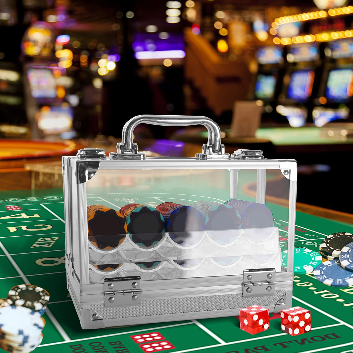 GSE casino-grade chip case suits clubs and home tournaments.