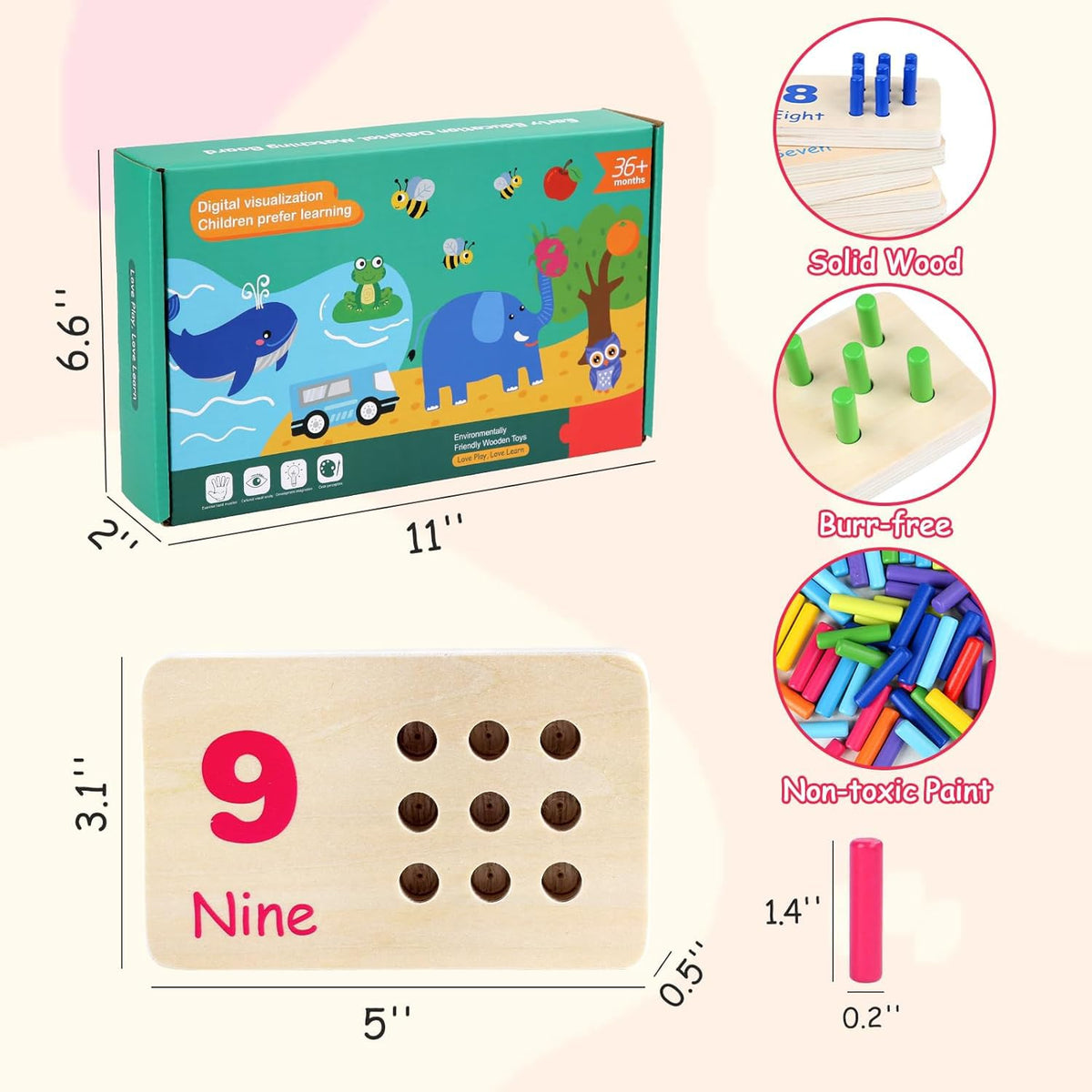 Gserin preschool math toy supports early numeracy and creative play