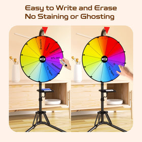 Gooseneck tray stores markers and eraser for quick gameplay adjustments.