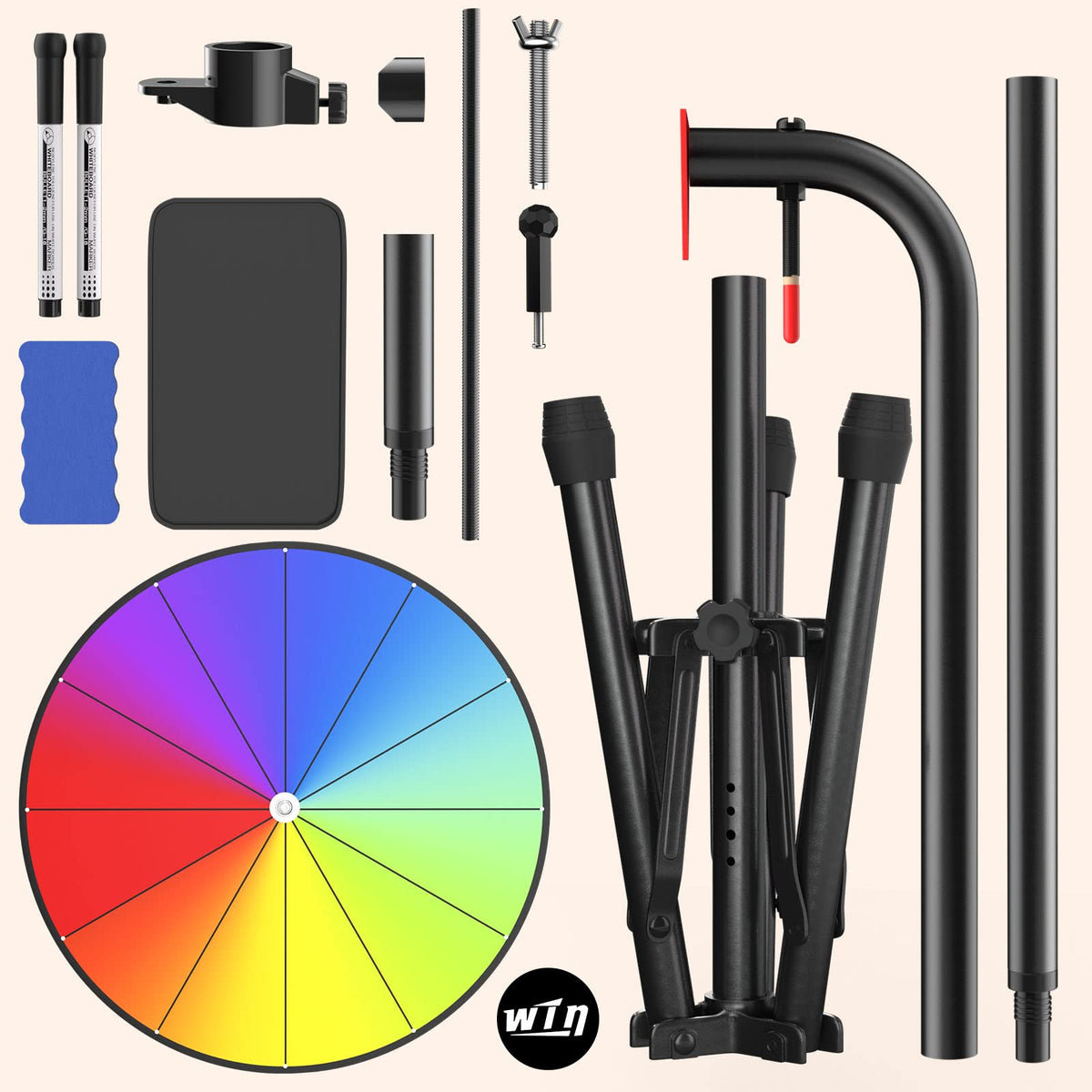 12-color gradient wheel slots on GSOW prize wheel for clear prizes.