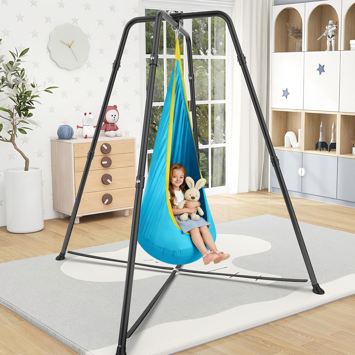 G TALECO GEAR indoor-outdoor setup for versatile swinging spaces.