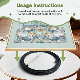 Gtyasm eleven point eight inch puzzle board provides stable surface