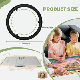 Gtyasm puzzle turntable supports 1000-2500-piece puzzles for flexible play