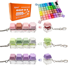 Gtzzot six-piece keyboard fidget set in gift box, ready for gifting and travel.