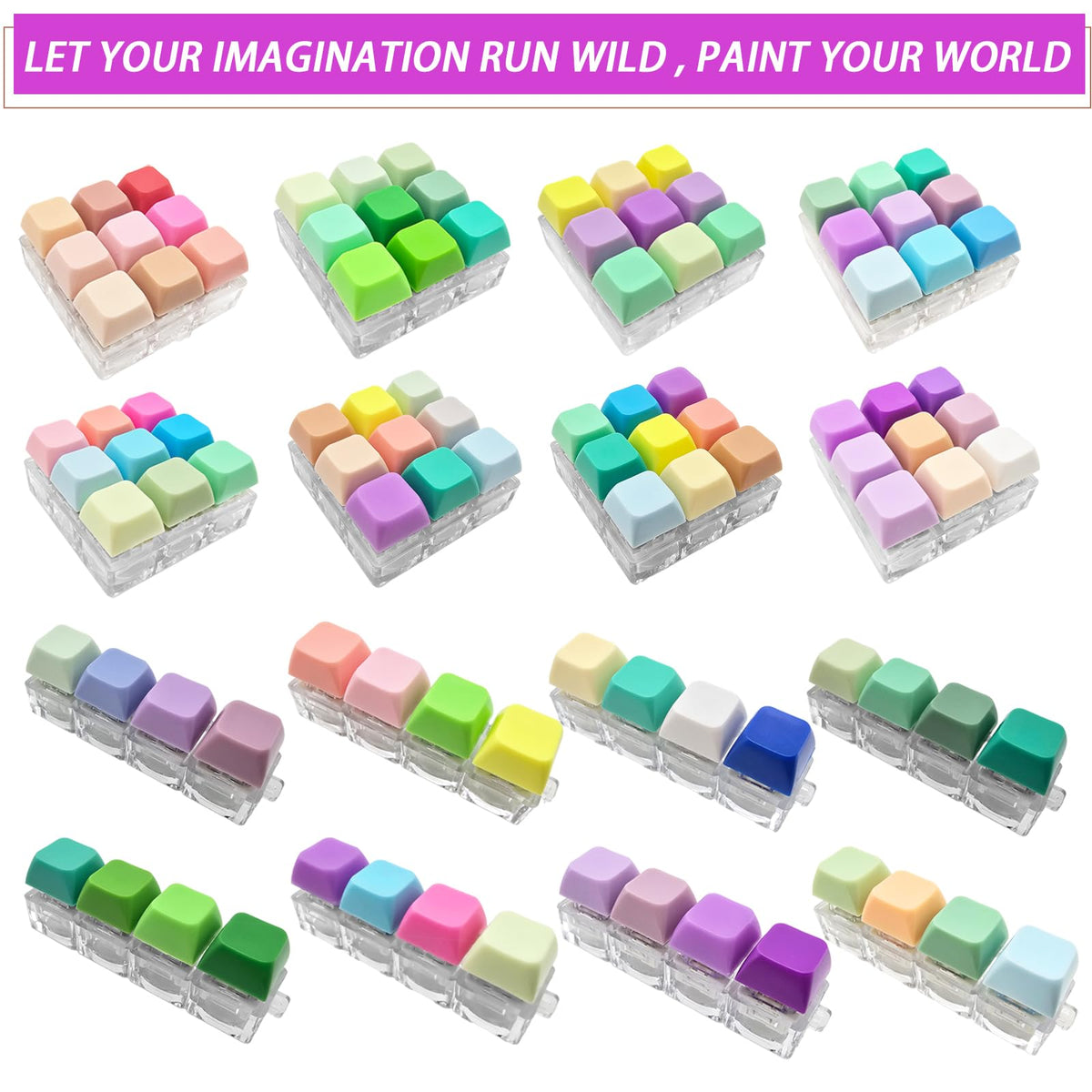 Gtzzot keyboard fidget set with silent switches for quiet focus.