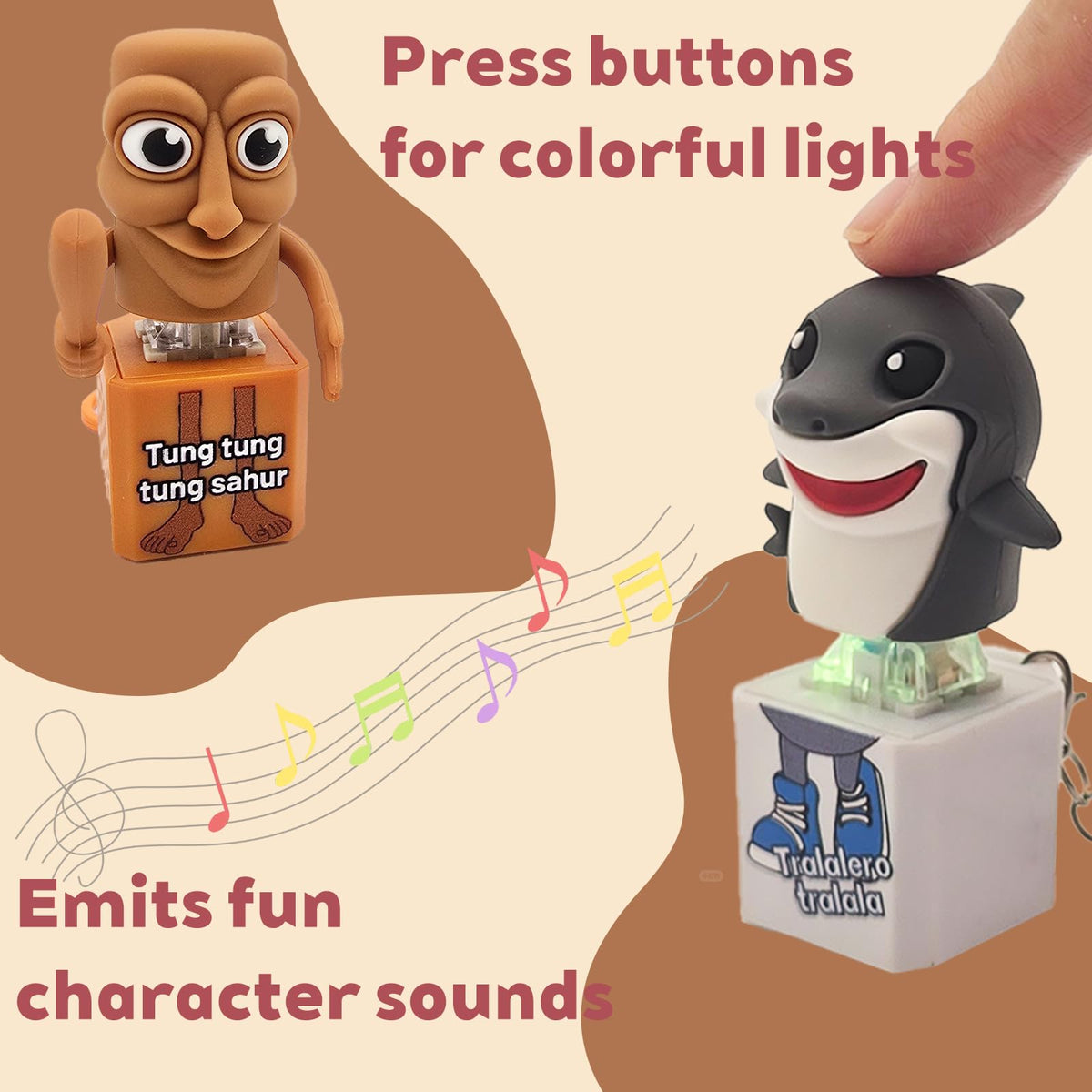 Gtzzot Tralalero Tralala Shark image with LED lights for visual engagement