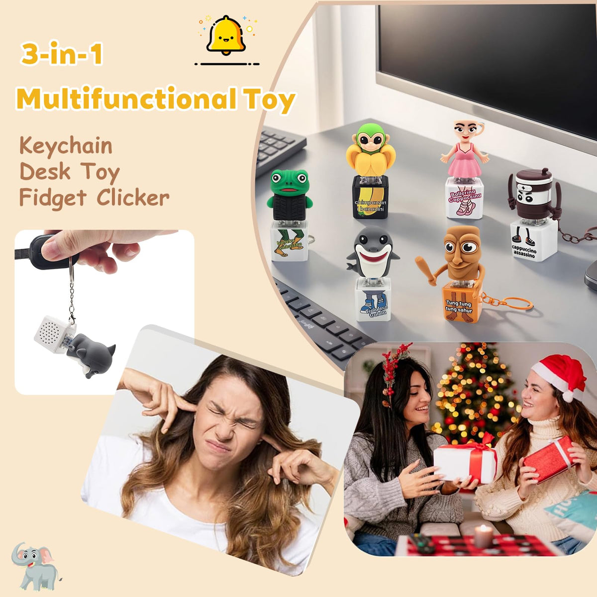 Gtzzot Tung Tung Sahur design delivers satisfying click sounds