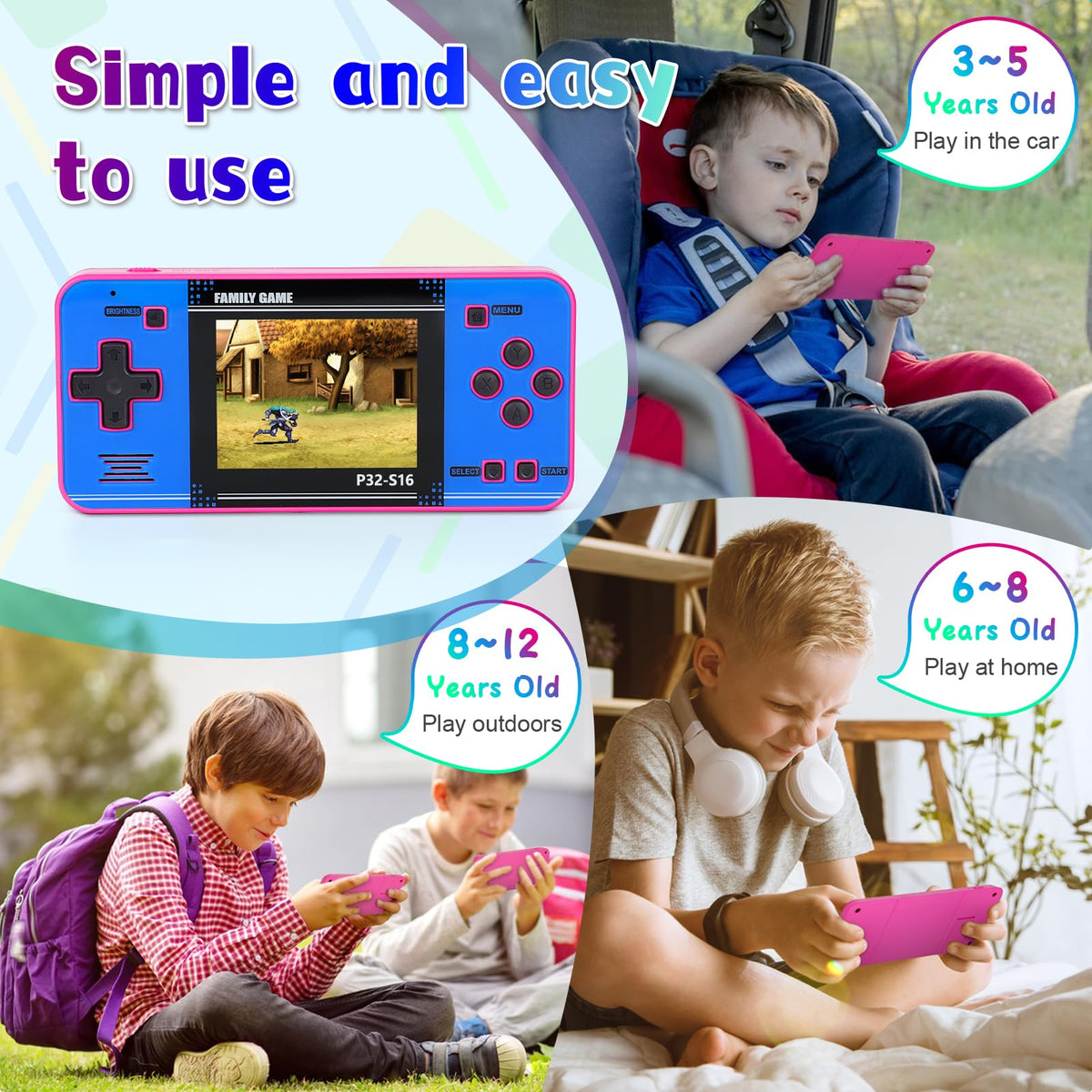 GuaiyeyeAP P32 battery with 860mAh capacity for longer play sessions.