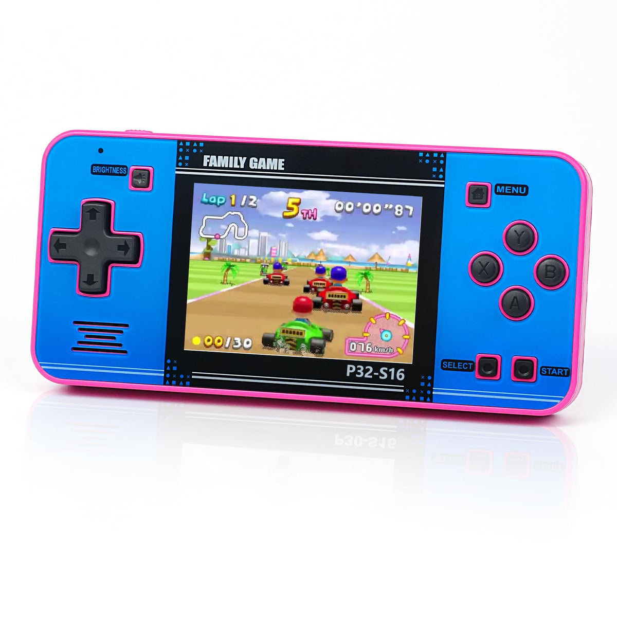 GuaiyeyeAP P32 handheld front view showing kid-friendly design for easy grip.