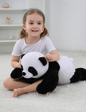Gubuy panda as decorative pillow and cuddle buddy for kids' rooms.