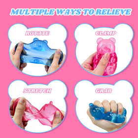 Gucbbaui desk-friendly bear squishy fits pockets and bags for on-the-go play.