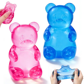 Gucbbaui stress bear taba squishy pink for tactile play and stress relief.