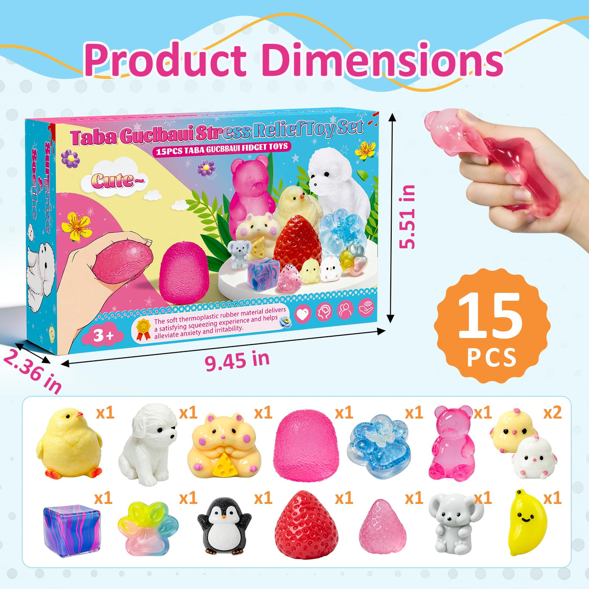 Gucbbaui taba squishy kit cat paw squishy ideal for focus and desk decor.