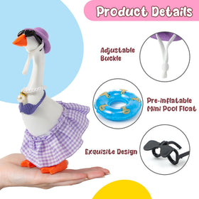 GudaAphrmix desk goose outfits sunglasses enhance display whimsy