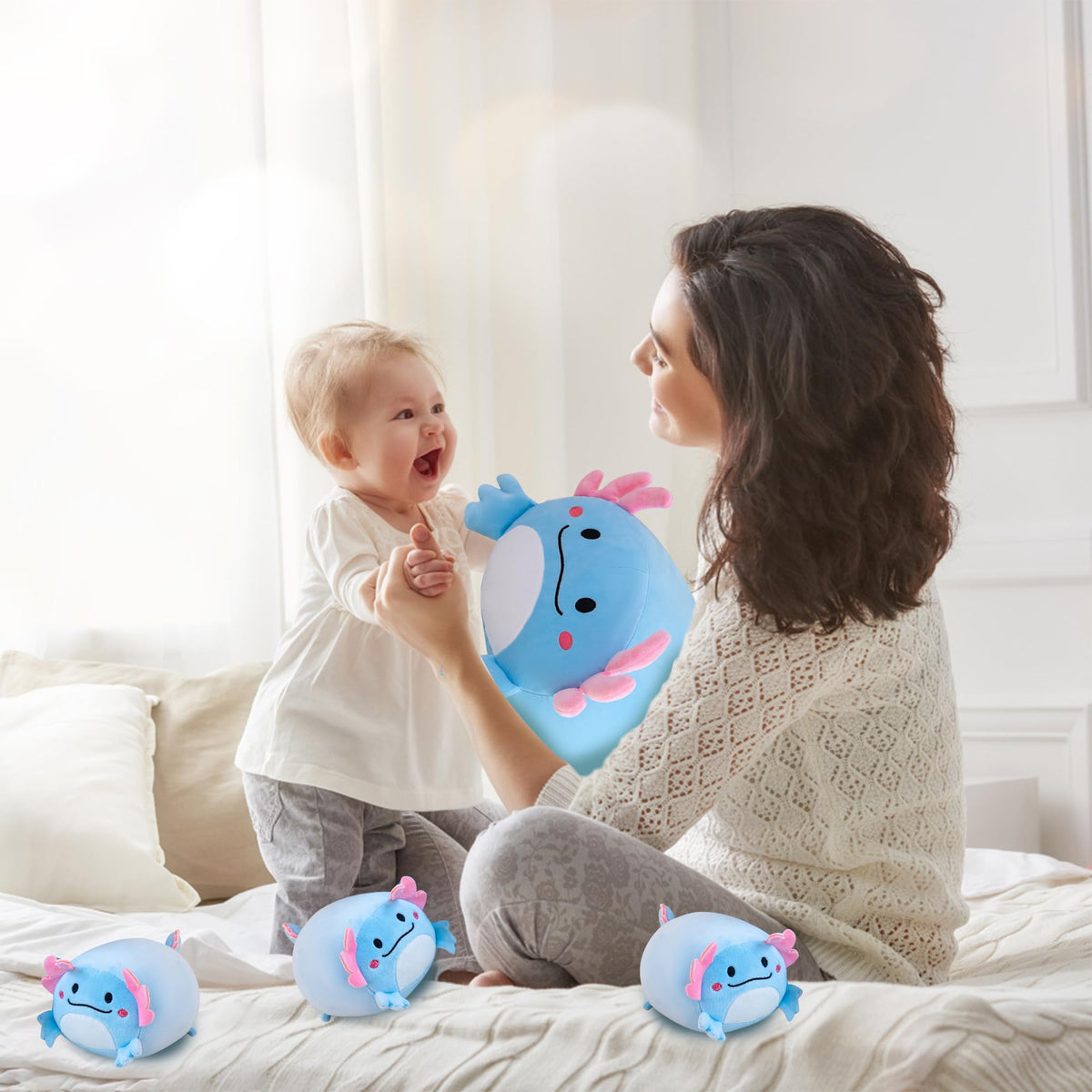 Gudisi axolotl plush makes a thoughtful gift for birthdays and holidays.