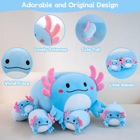 Gudisi axolotl plush uses soft, skin-friendly materials for cozy snuggles.