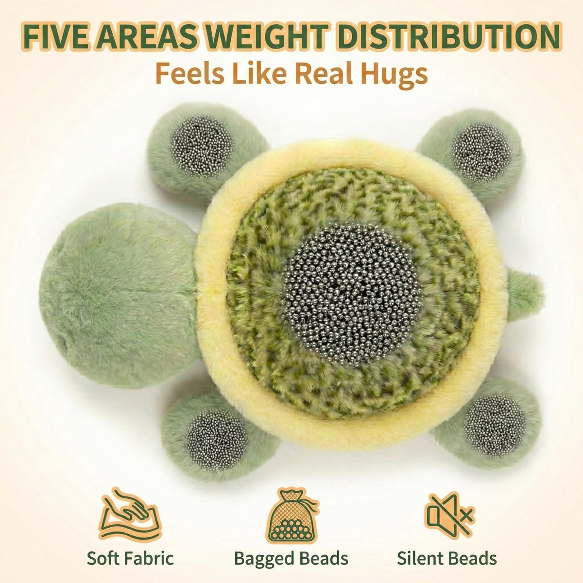 Gudisi weighted turtle plush bead weights provide gentle pressure
