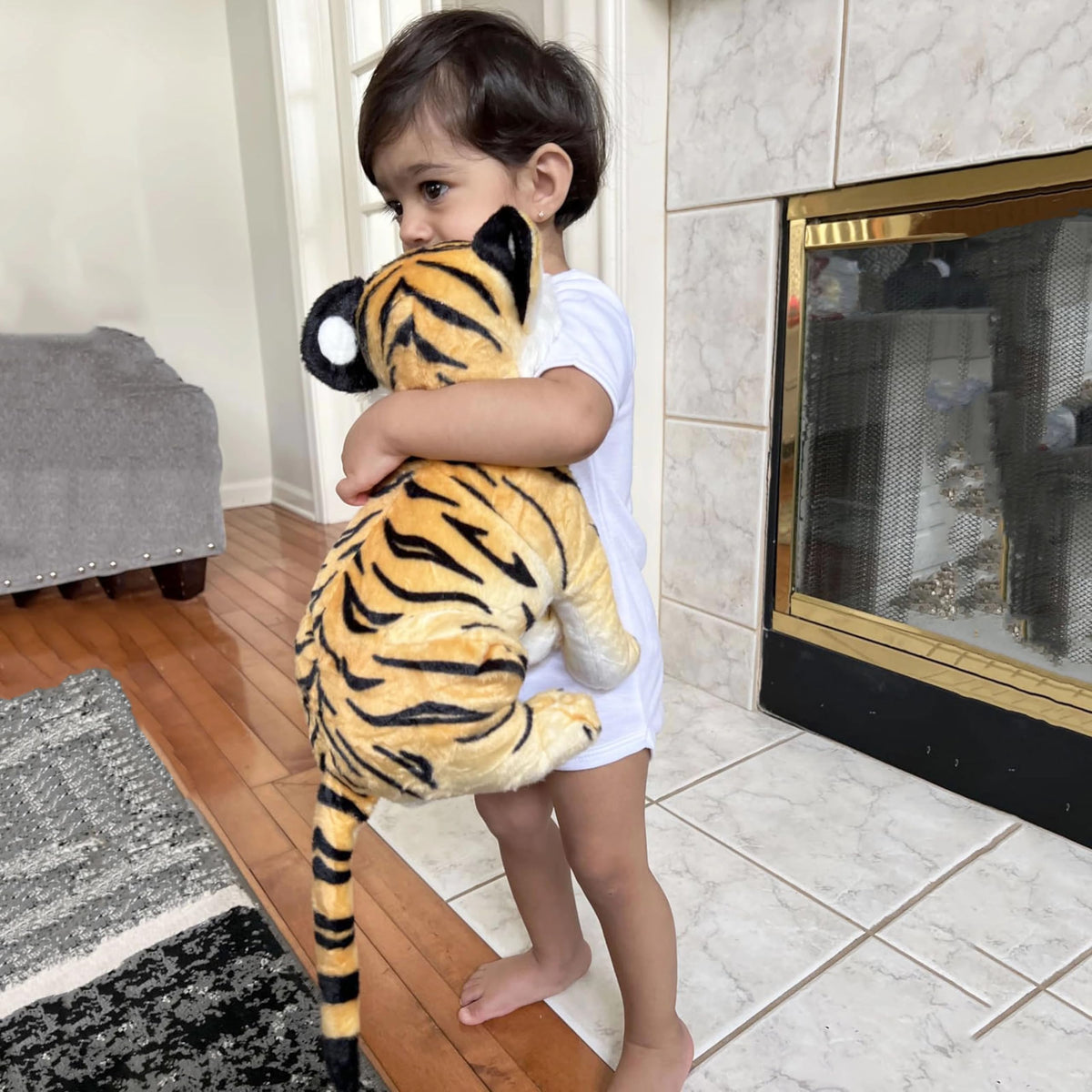 Gudves Tigers plush toy nighttime snuggle companion for bedtime routines.