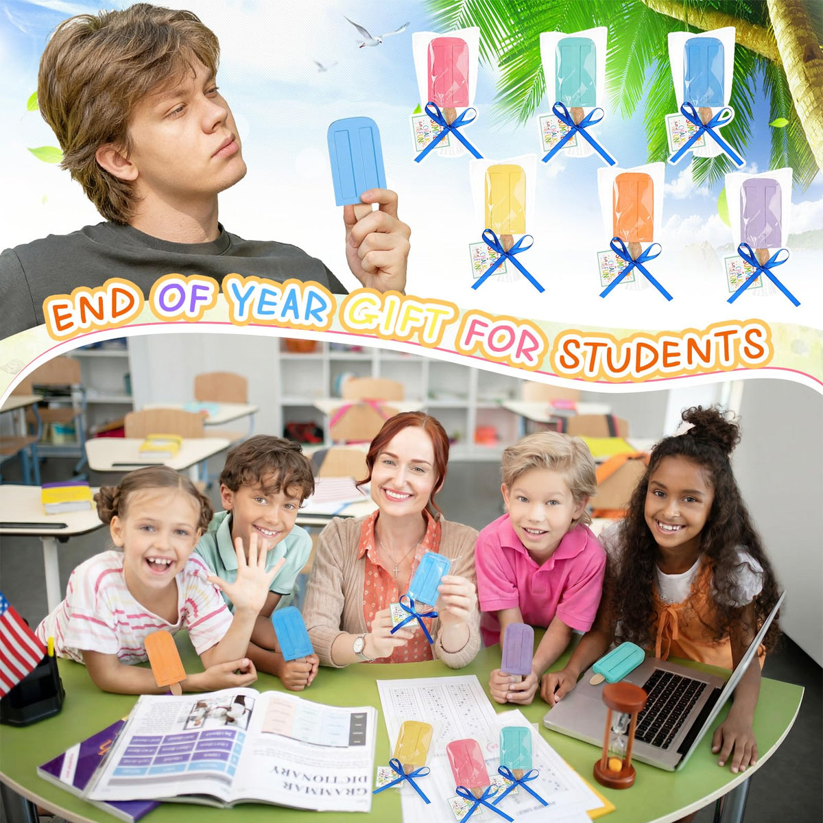Gueevin end of year chalk set ideal for classrooms and summer activities