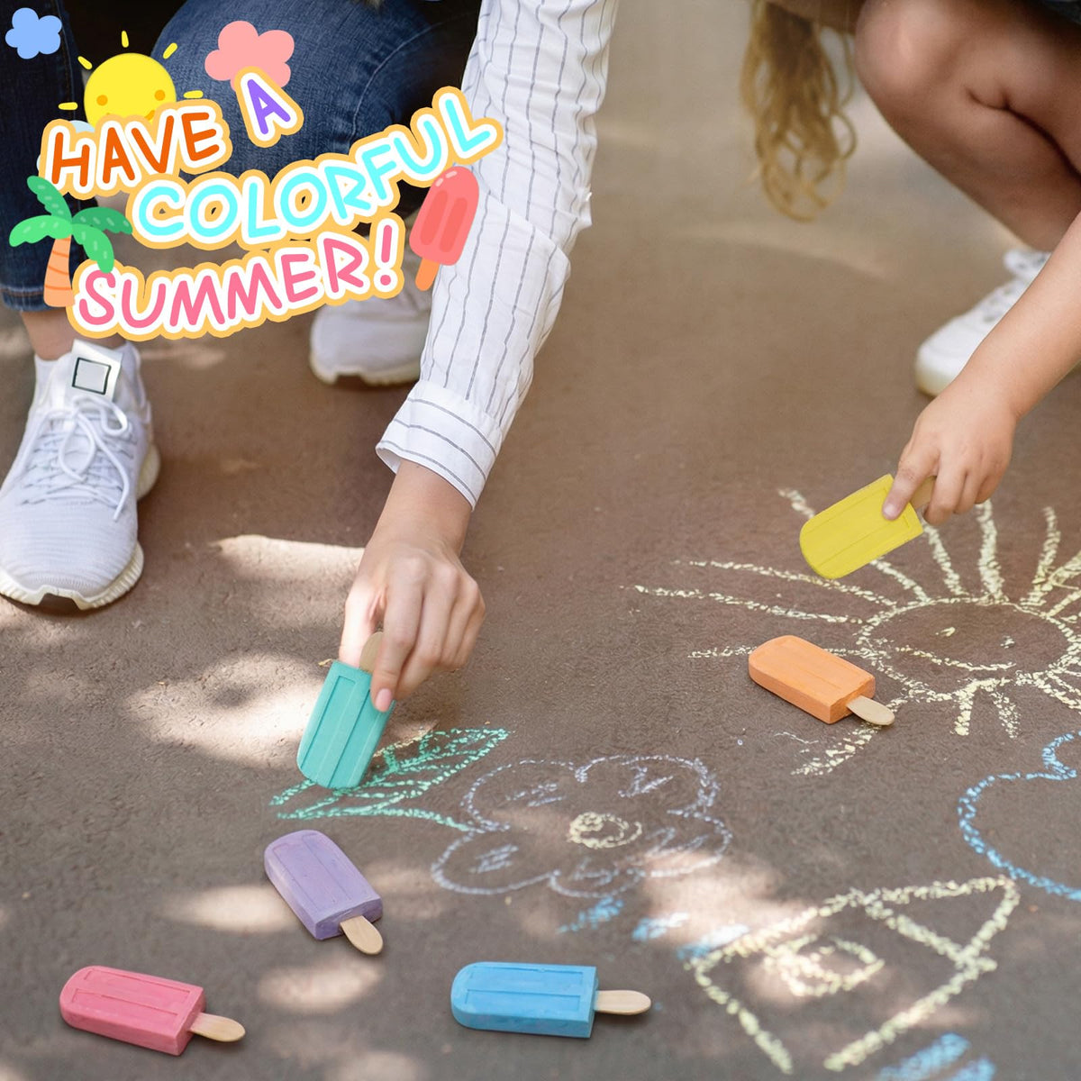 Gueevin pastel chalk colors for bright sidewalk designs