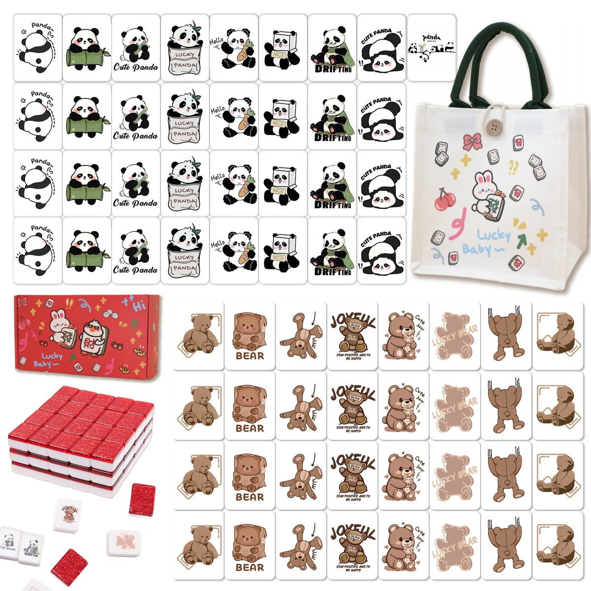 Gueiddi Mahjong Tiles 65 – durable acrylic pieces for smooth play