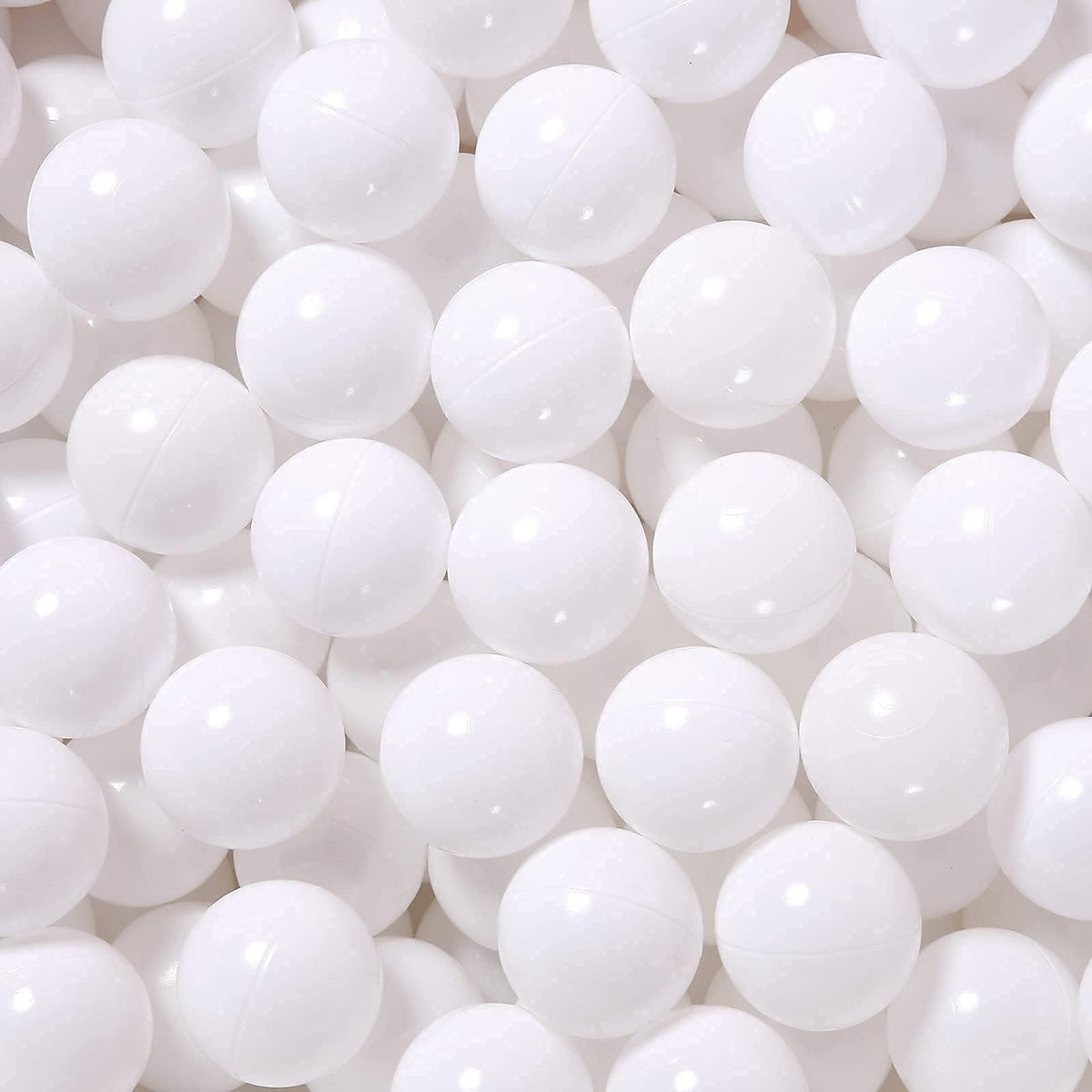 GUESVOT ball pit balls in white 2.2 inch size, safe and colorful for kids.