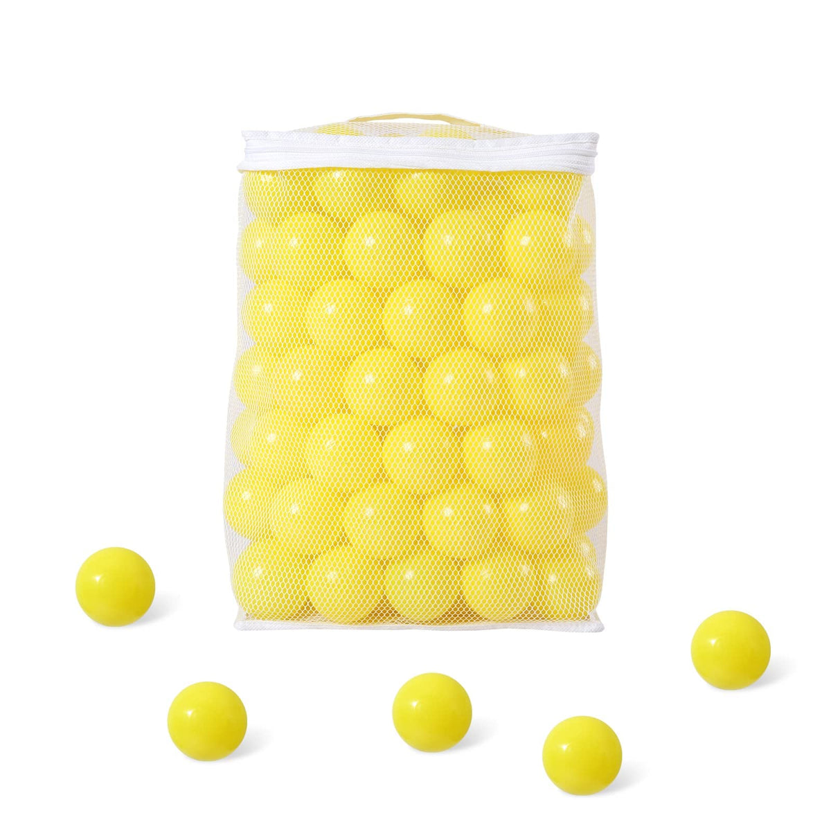 GUESVOT ball pit balls 2.2 inch yellow 100-pack for safe toddler play