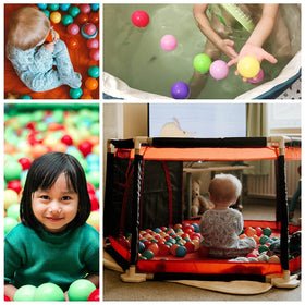 GUESVOT balls filling a play tent for imaginative fun